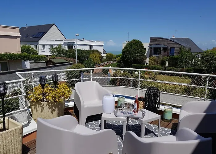 Appartamento La Terrasse, Jacuzzi Et Vue à 100m De La Donville-les-Bains